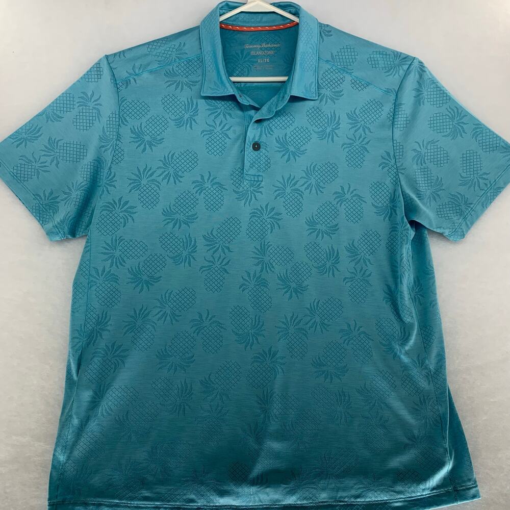 Tommy Bahama Men's Pineapple Palm Coast IslandZone Polo Shirt Size XL